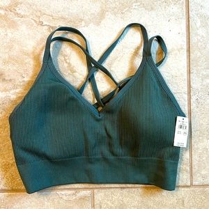 Aerie rubbed green padded bra, new with tags